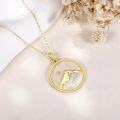 wholesale 925 Sterling Silver Plated Gold Metal Mother of Pearl Mountain Pendant Necklace for Women Christian  45cm Chain Length-0-3