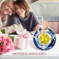 wholesale TOUPOP Mothers Day Gifts For Mom Women Necklace Sterling Silver Circle Necklaces For Women Crystal Pendant Birthday Mother's Day Jewelry Gifts For Mom Wife Her (rose-blue Crystal-11-november-topaz) -0-4