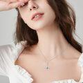 wholesale 925 Sterling Silver Green Moonglow Star Pendant Necklace for Women and Girls-0-2