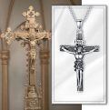 wholesale 925 Sterling Silver INRI Crucifix Pendant with Chain - Christian Jewelry for Men & Women-0-5