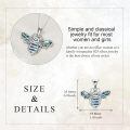 wholesale 925 Sterling Silver Bee Pendant With Abalone Inlay-0-3