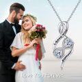 wholesale 925 Sterling Silver I Love You Forever Heart Infinity Pendant Necklace s for Women-0-5
