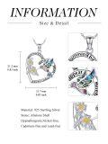 TOUPOP Sterling Silver Heart Hummingbird Pendant Necklace Gift-0-3