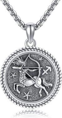 wholesale 925 Sterling Silver Sagittarius Constellation Pendant Necklace Zodiac s for Women and Men-Sagittarius