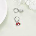 wholesale 925 Sterling Silver Red Enamel Ladybug Drop Earrings Gift for Girls and Women-0-4