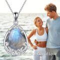 wholesale Sterling Silver Black Onyx Labradorite Lapis Lazuli Jade Teardrop Necklace-0-13