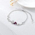 wholesale  Sterling Silver Crystal Butterfly Bracelet for Women Teens -0-14