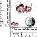 wholesale 925 Sterling Silver Red and Black Enamel Ladybug Pendant Necklaces for Women Girls Gifts Jewelry 42cm Chain Length-0-3