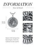 wholesale 925 Sterling Silver Round Medusa Head with Snakes Pendant Necklace for Men Women Catholic Protection s 36cm Chain Length-0-4