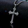 wholesale Cross Necklace For Men Women 925 Sterling Silver Celtic/crucifix/nail/fish Hook Cross Pendant With Stainless Steel Chain Faith Jewelry Gift For Father Son Brother Husband -0-2