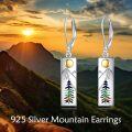 wholesale 925 Sterling Silver Abalone Mountain Earrings with Pine Trees and Rainbow Colors-0-3