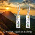 wholesale 925 Sterling Silver Mountain And Tree Leverback Earrings-0-3