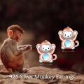 wholesale 925 Sterling Silver Blue Stone Monkey Stud Earrings-0-5