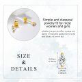 wholesale 14K Yellow Gold 0.5ct Oval Lab-Created Moissanite Diamond Cluster Stud Earrings, Hypoallergenic Gift-0-4