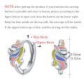 wholesale 925 Sterling Silver Unicorn Huggie Hoop Earrings for Women Colorful Enamel Animal Ear Cuff  Ideas-0-5