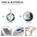 wholesale 925 Sterling Silver Cheerleader Pendant Necklace With Blue Crystal-0-3