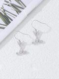 wholesale 925 Sterling Silver & White Zircon Golf Club Earrings with Enamel Ball for Women 16x12mm-0-1