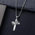 wholesale Sterling Silver Cross Pendant Necklace for Women Men Religious Jewelry Gift for Christmas Birthday Mothers Day-0-8