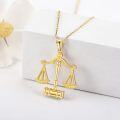 wholesale Gold 925 Sterling Silver Justice Scales & Gavel Pendant Necklace for Lawyers Judges Gifts-0-2