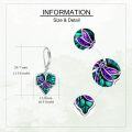 wholesale 925 Sterling Silver Green Purple Leaves Ladybug Dragonfly Snail Spider Frog Drop Earrings Gift for Her-0-4
