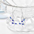 wholesale 925 Sterling Silver Blue Crystal Dragonfly Drop Earrings for Women-0-2
