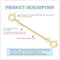 wholesale 925 Sterling Silver Plated 10k Yellow Gold Extender Chain 1/2/3/4/5 with Double Spring Clasp-0-3