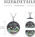 wholesale 925 Sterling Silver Abalone Shell God is Greater Pendant Necklace for Women Christian Faith  43cm Chain Length-0-3