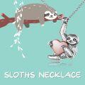 wholesale 925 Sterling Silver Sloth Holding Pink Heart Keepsake Pendant Memorial Jewelry with Funnel and Keychain-0-5