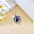 wholesale 925 Sterling Silver Lapis Lazuli Mermaid Pendant Necklaces for Women Sea Life Ocean s-0-1