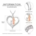 wholesale 925 Sterling Silver Heart-Shaped Mother and Child Pendant Necklaces Wholesale for Women's Gifts-0-1