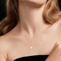 wholesale 14k Gold Open Heart Pearl Drop Lariat Necklace For Women-0-5