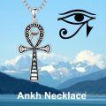wholesale 925 Sterling Silver Ankh Pendant with Eye of Horus and Egyptian Coptic Cross Design Necklace for Men & Women Gifts-0-4