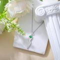 wholesale 925 Sterling Silver Birthstone Italian Horn Necklace for Women Protection Amulet Gift-0-2