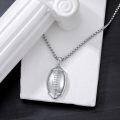 wholesale 925 Sterling Silver American Football Sports Pendant Necklace for Men-0-4