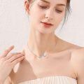wholesale 925 Sterling Silver Wave Pendant Necklace Wholesale In Rose Gold Tone For Women Fashionable Minimalist Jewelry-0-15