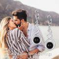 wholesale Sterling Silver Spiral Dangle Earrings with Black Onyx Peridot Pink Cat Eye Lapis Lazuli Turquoise Moss Agate Moonstone Amethyst Mustard Seed Leverback Jewelry Gifts for Women Teens-0-51
