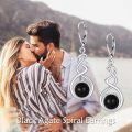 wholesale 925 Sterling Silver Green Turquoise Drop Earrings Platinum Plated Twisted Swirl Jewelry For Women-0-51