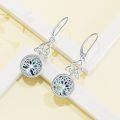 wholesale 925 Sterling Silver Celtic Knot Tree of Life Drop Dangle Leverback Earrings with Abalone Shell Centerpiece-0-3
