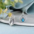 wholesale 925 Sterling Silver Turquoise Peacock Drop Earrings for Women Girls Gift Boxed-0-4