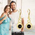 wholesale 925 Sterling Silver Green Turquoise Drop Earrings Platinum Plated Twisted Swirl Jewelry For Women-0-28