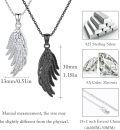 wholesale 925 Sterling Silver CZ Angel Wing Cross Pendant Necklaces for Women and Men-0-5