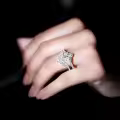 TOUPOP 10k 14k 18k Gold Moissanite Wedding Ring Set-0-1