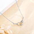 wholesale Sterling Silver Gold Plating Pickleball Paddle Ball Pendant Necklace-0-2