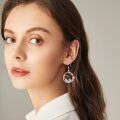 wholesale 925 Sterling Silver Moon & Stars Drop Earrings for Women-0-3