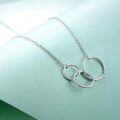 wholesale 925 Sterling Silver Hypoallergenic Infinity Sister Necklace with Heart Pendant - Adjustable Chain, Gift for Sisters-0-1