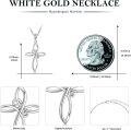 wholesale 14K White Gold Celtic Knot Cross Pendant Necklace for Women - Tone Chain (18)-0-4
