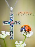 TOUPOP Sterling Silver Abalone Shell Butterfly Dragonfly Ladybug Jewelry-0-6