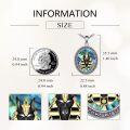 wholesale 925 Sterling Silver Ankh Scarab Anubis Nefertiti Pendant Necklace - Egyptian Jewelry with Abalone Shell and Gold Plating-0-3