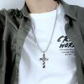 wholesale 925 Sterling Silver American Flag Angel Cross Pendant Necklace  with 34+2 Extender Chain for Men Women Gifts Jewelry Accessories-0-3