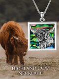 wholesale TOUPOP Highland Cow Necklace 925 Sterling Silver Cow Pendant Necklaces Cute Animal Jewelry Gifts For Women Anniversary Birthday Gifts Presents Ideas -0-3